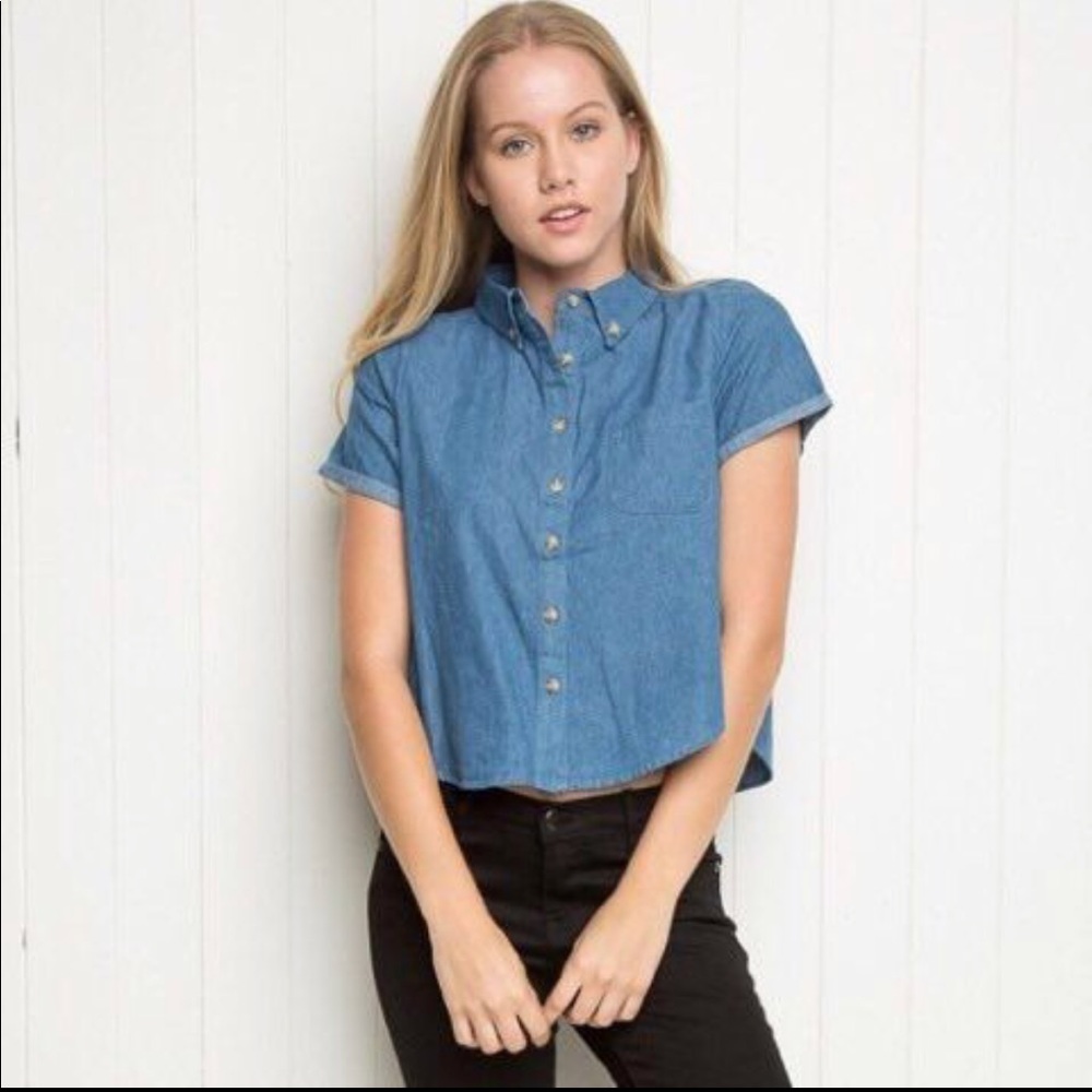 Peyton Denim Crop Top